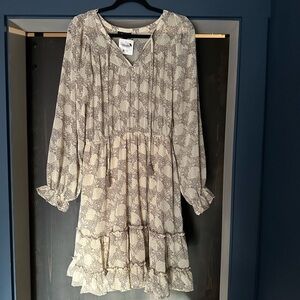 NWT dress from GiGiO USA, size large, brown and cream